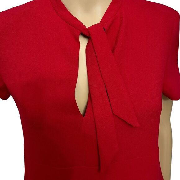 Zara Red Short Sleeve Made In Morocco Shift Dress Size S NWOT - Picture 3 of 10